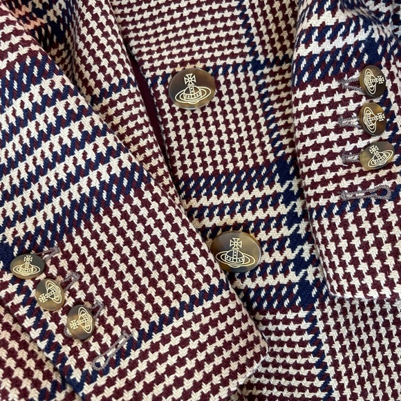 Vivienne Westwood MAN AW2016 COAT BEIGE HOUNDSTOOTH CLARKE CABAN W HERRINGBONE - Picture 12 of 17